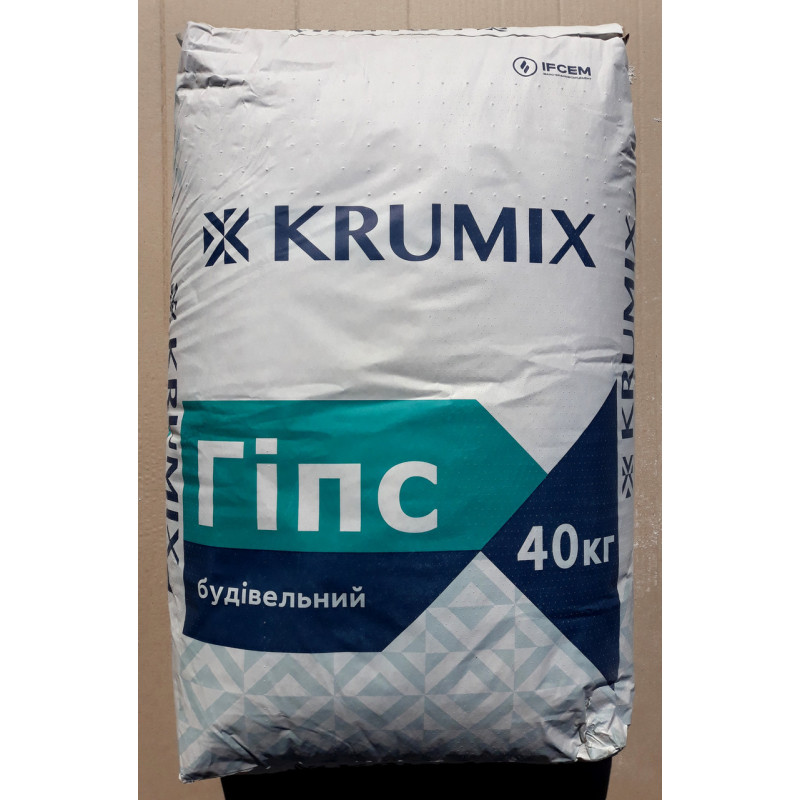 Гіпс будівельний Г-5 Н ІІ, 40кг "KRUMIX", Ів.-Франк.-Гіпс
